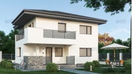 Proiect casa parter + etaj (121 mp) - Veneto